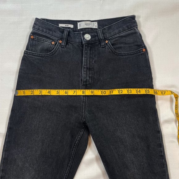 Mango Mom Jeans Dark Denim Sz 1 - Picture 10 of 12